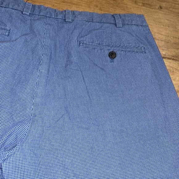 Brooks Brothers Light Blue Checkered Cotton Shorts Size 34 - Picture 8 of 11